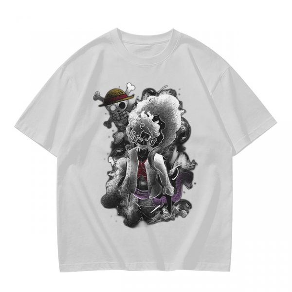 One Piece Luffy Gear 5 Graphic Olive T-Shirt