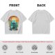 Olive Green T-Shirt With Fantasy Hero Silhouette Landscape Art