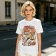 Olive T-Shirt With Retro Portable Video Games Cartoon Print