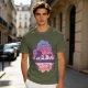 Olive T-Shirt With Fantasy Silhouette Group Art Print