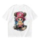 Olive T-shirt with One Piece Tony Tony Chopper Graphic Print