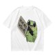 Olive t-shirt with cute frog holding knife and 'Don't mess with me' text