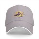 Black Baseball Cap With Witch Riding Broom Full Moon Halloween Art