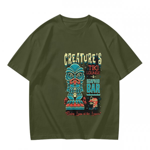 Creature's Tiki Lounge Seafood Bar Graphic T-Shirt