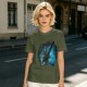 Olive T-Shirt With Galaxy Guitar Player Graphic Print