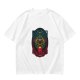 Olive Green T-Shirt With Colorful Mystical Geometric Tree Print