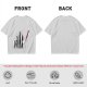 Olive T-Shirt With Evolutionary Human Silhouette Print