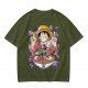 One Piece Luffy Ramen Peace Sign Anime Graphic T-Shirt