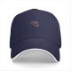 Black Baseball Cap With Pink Lip Print Design