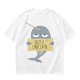 Olive T-Shirt With Grumpy Narwhal Holding Not A Unicorn Sign