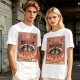 Olive T-Shirt With Raccoon El Diablo Tarot Card Print