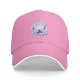Black Baseball Cap With Anime Themed Graphic Print