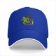 Black baseball cap with running cactus graphic design