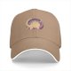 Black Baseball Cap With Cute Taco Dinosaur Graphic Print
