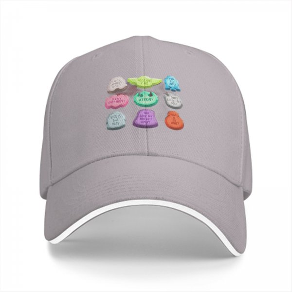 Black Baseball Cap With Star Wars Themed Conversation Hearts