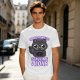 Olive t-shirt with a black cat holding a magic 8 ball and text 'Signs Point To Leave Me Alone'