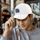 Black Baseball Cap With Cyberpunk Neon Samurai Graphic