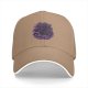 Black Baseball Cap With Purple Abstract Swirl Graphic Design