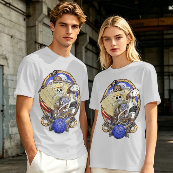 One Piece Going Merry Pirate Ship Graphic T-Shirt