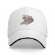 Black baseball cap with funny matchstick cartoon design