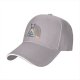 Black Baseball Cap With Meditating Llama Rainbow Print