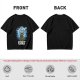 Olive T-Shirt with Fright Castle Skull Ghost Graphic