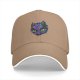 Black Baseball Cap With Neon Dragon Head Graphic Print