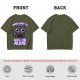 Olive t-shirt with a black cat holding a magic 8 ball and text 'Signs Point To Leave Me Alone'