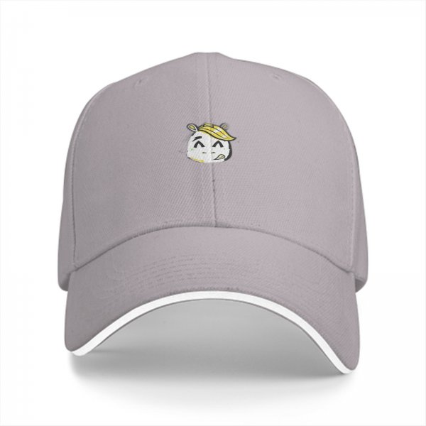 Black Baseball Cap With Cute Cartoon Character Emblem
