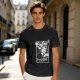 Olive T-Shirt with Retro Coffee Murder Pun Graphic