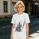 Olive T-Shirt With Evolutionary Human Silhouette Print
