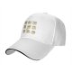 Black Baseball Cap With Cute Ghost Emoji Pattern