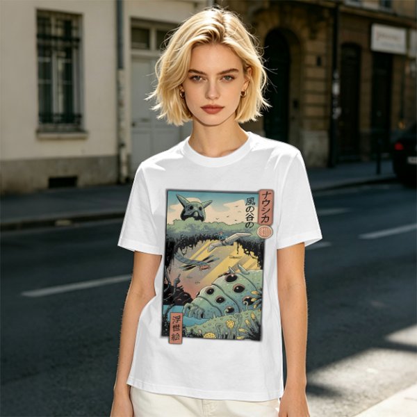 Studio Ghibli Nausicaa of the Valley of the Wind Ukiyo-e Art T-Shirt