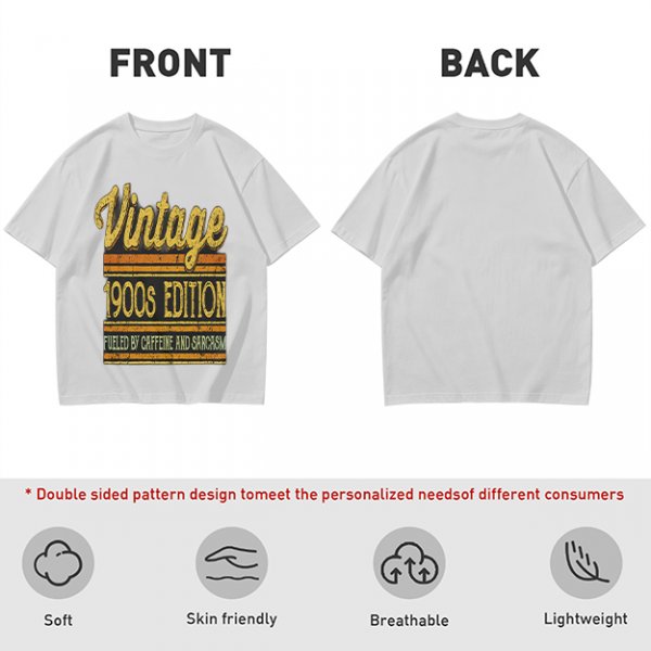 Vintage 1900s Edition Fueled By Caffeine And Sarcasm T-Shirt