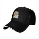 Black baseball cap with sleeping dreamer graphic print