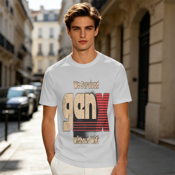 Gen X We Survived Without Wifi Graphic T-Shirt