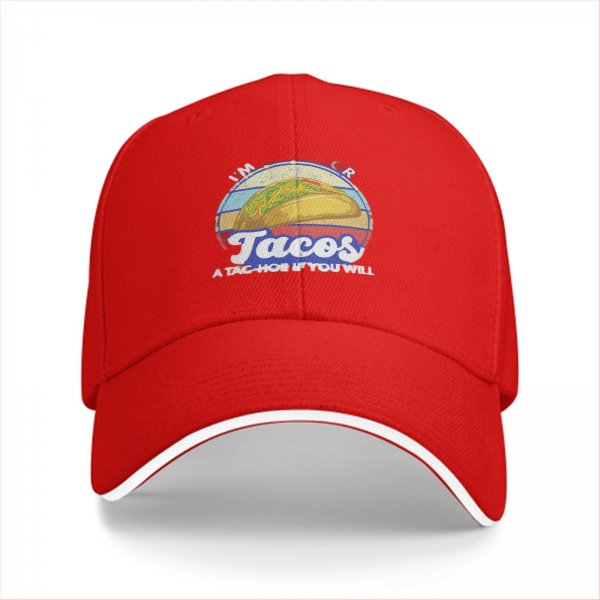 I'm Here For Tacos A Tac-Hoe If You Will Black Baseball Cap