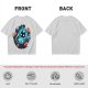 Olive t-shirt with space astronaut cat and goldfish graphic