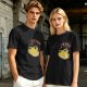 Olive green t-shirt with space frog graphic and Houston text