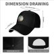 Black baseball cap with witch and black cat fantasy town print