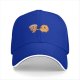 Black baseball cap with cute pizza and potato friends design