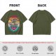Olive T-shirt with Retro Ramen Bowl Chopsticks Graphic