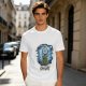 Olive T-Shirt with Fright Castle Skull Ghost Graphic