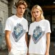 Olive T-Shirt With Sushi Themed Character Art Print