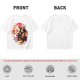 Olive T-Shirt with Halloween Axolotl Candy Corn Art