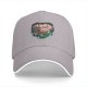 Black baseball cap with forest spirit creature graphic print