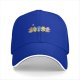 Black Baseball Cap With Colorful Cartoon Character Group Print
