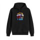Black hoodie with Pinocchio 'I said I love you but I lied' graphic