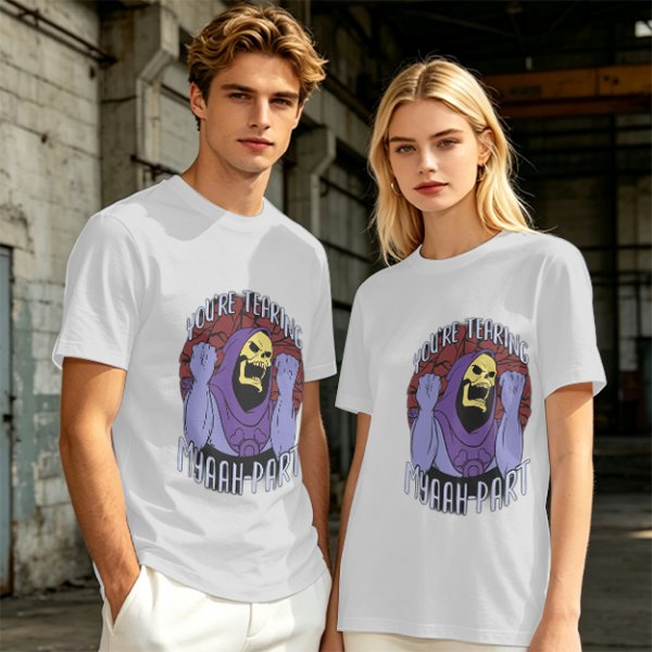 Olive T-Shirt With Skeletor 'You're Tearing Myaah-Part' Graphic