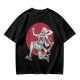 Olive T-shirt with Luffy Gear 5 Sun God Nika Anime Print